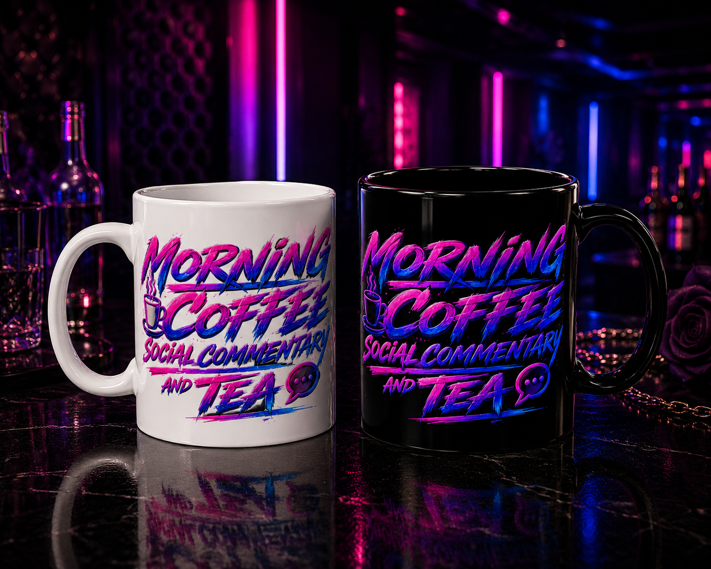 Morning Coffee Social Commentary & Tea Mugs